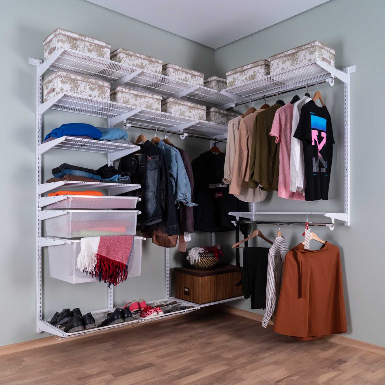 Системы хранения вещей для гардеробной: ассортимент брендов ikea, elfa, aristo – советы по ремонту