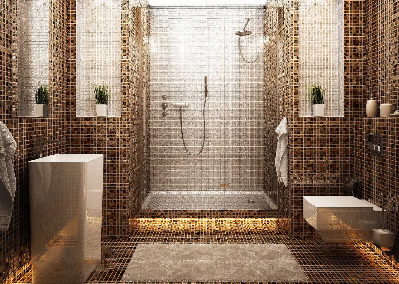 Плитка мозаика в ванной комнате: дизайн, фото, особенности укладки