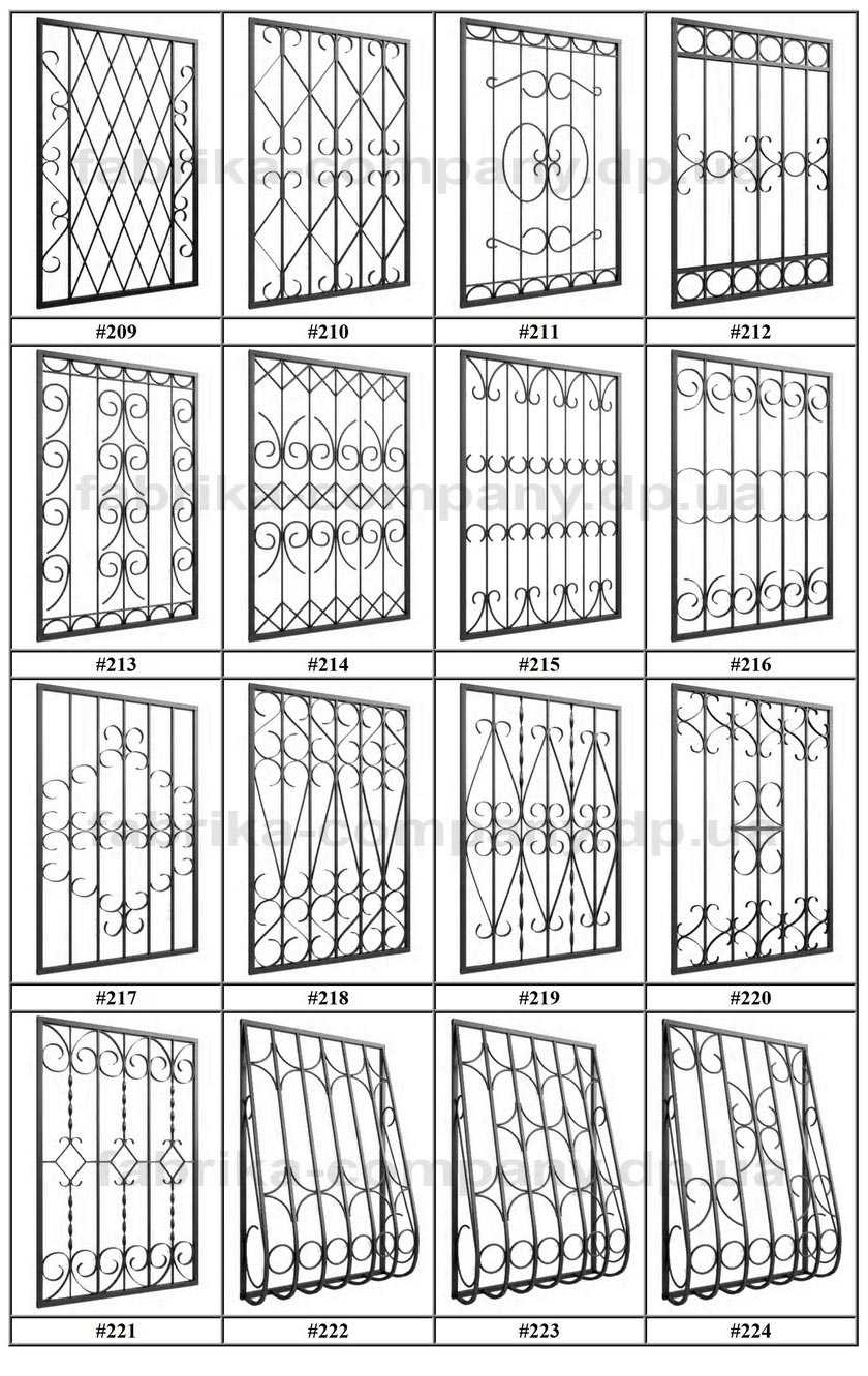 Эскизы на решетки на окна