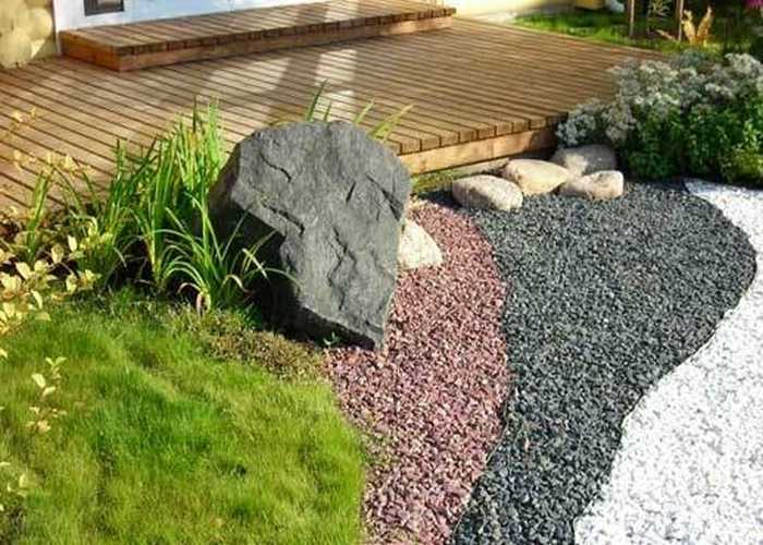 20 фантастических идей украшения сада природными камнями
