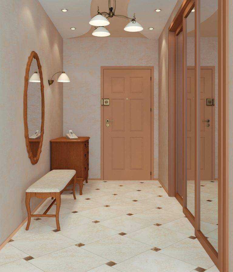 Ламинат в прихожей (40 фото): сочетание изделий в коридоре, дизайн комбинированного пола в узком помещении