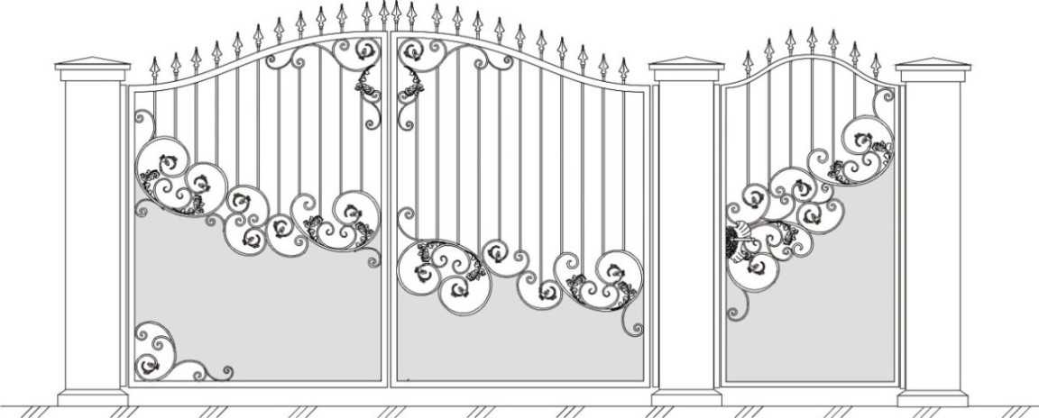 Кованые элементы на ворота