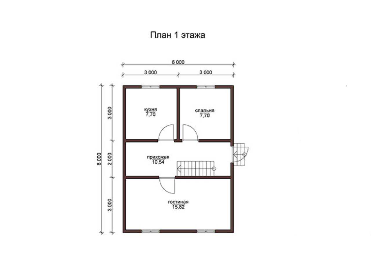 Проект дома 6 на 8 с мансардой – варианты возможных планировок