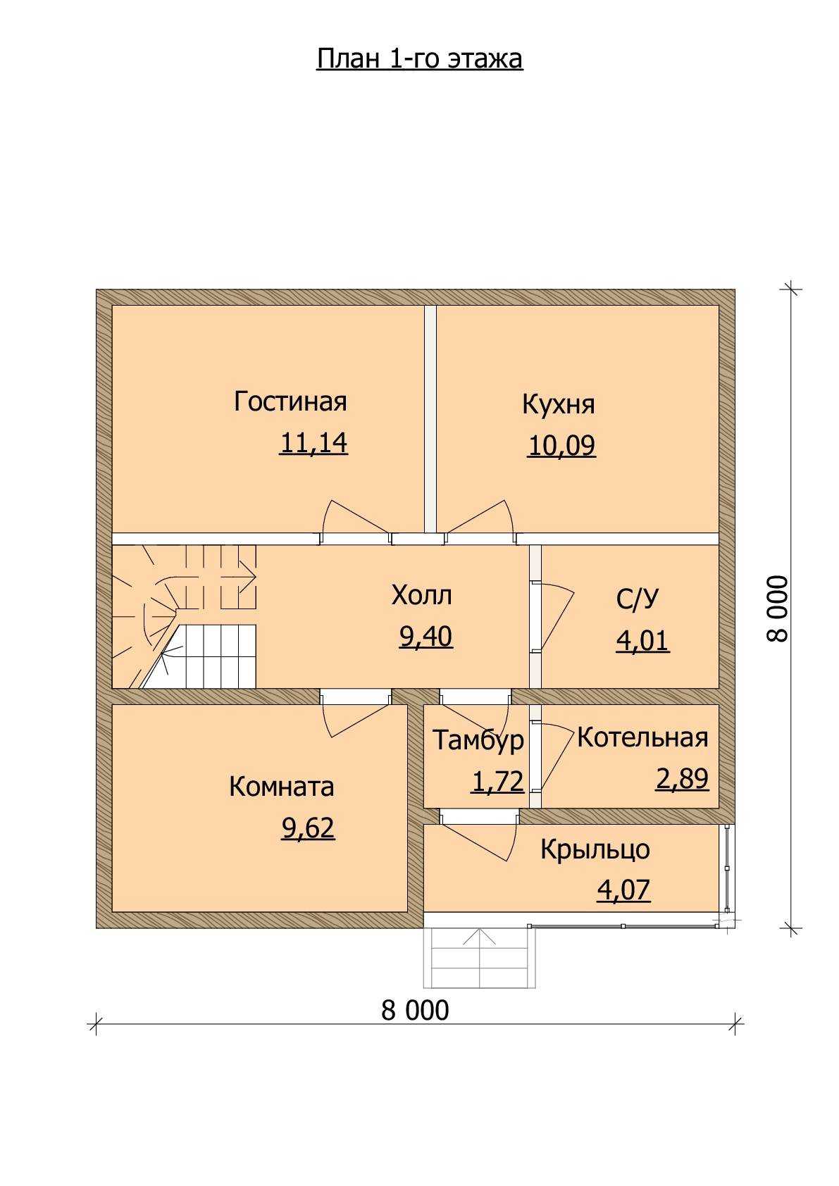 Планировка дома 8 на 8: двухэтажный коттедж и правила его создания популярные варианты планировок на основе бруса характеристика строительных материалов
