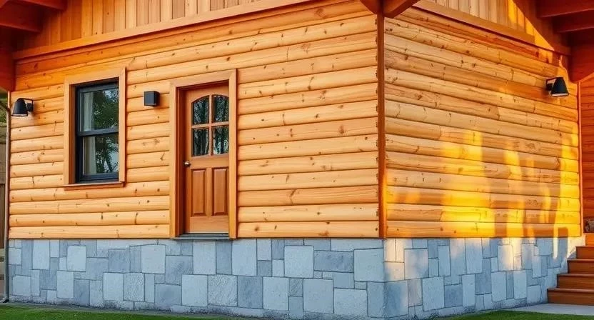 Комбинированная отделка фасада дома