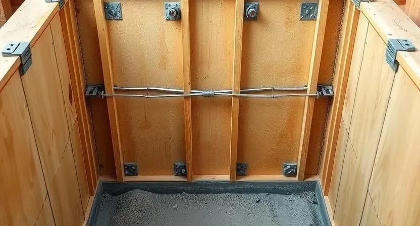 Монтаж опалубки для фундамента: правила и технология установки