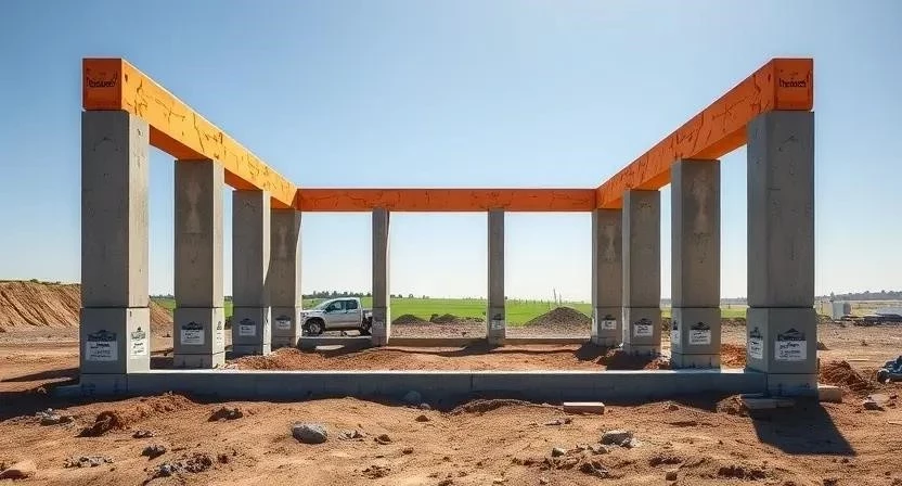 Обвязка столбчатого фундамента
