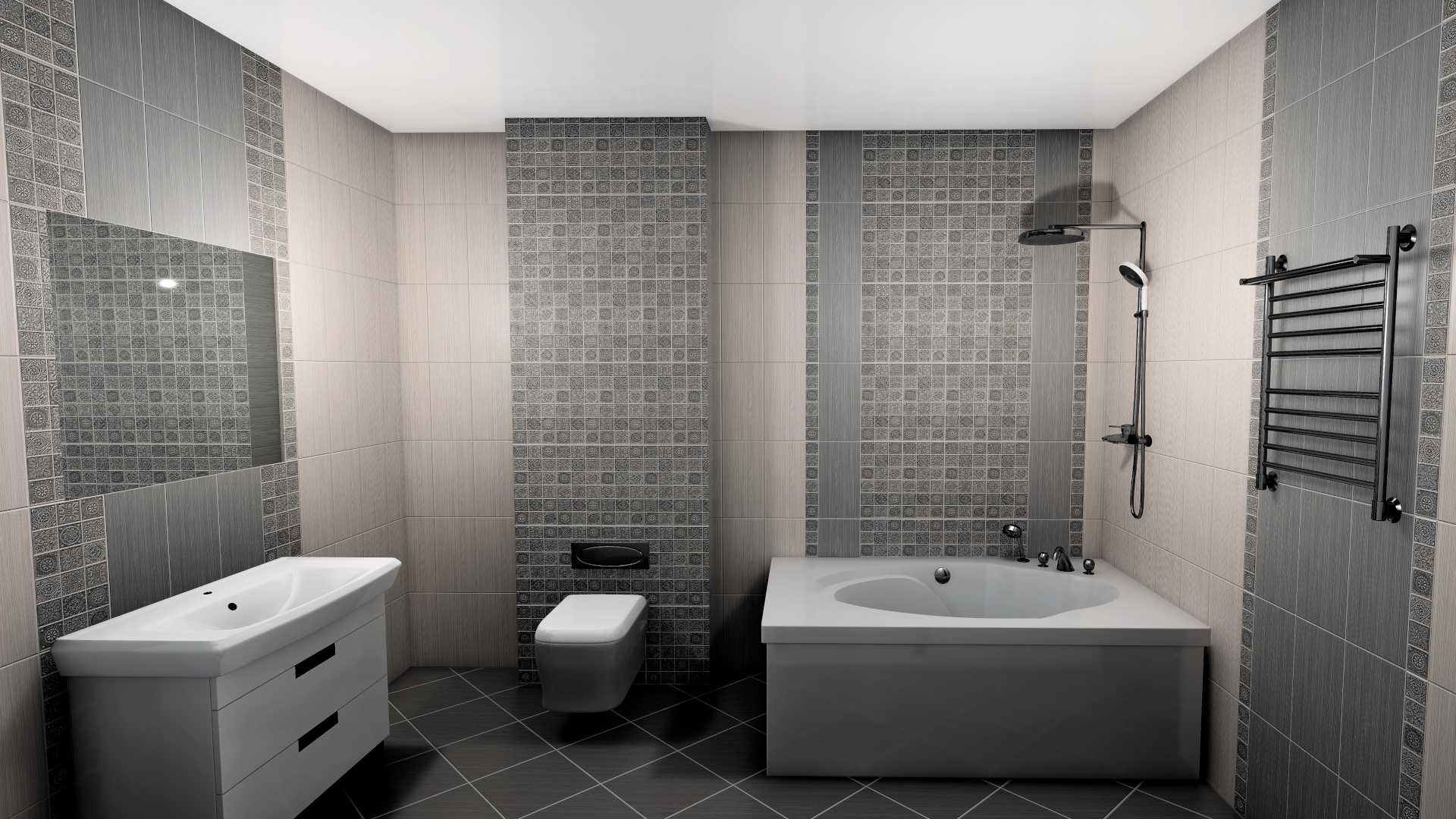 Плитка-мозаика для ванной: 100+ фото, идеи необычной отделки