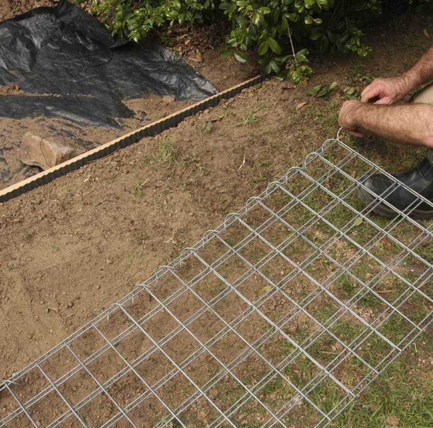 Забор из габионов своими руками - пошаговая инструкция