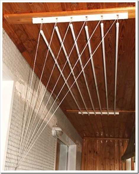 Потолочная сушилка для белья на балкон: выбор, монтаж, изготовление своими руками