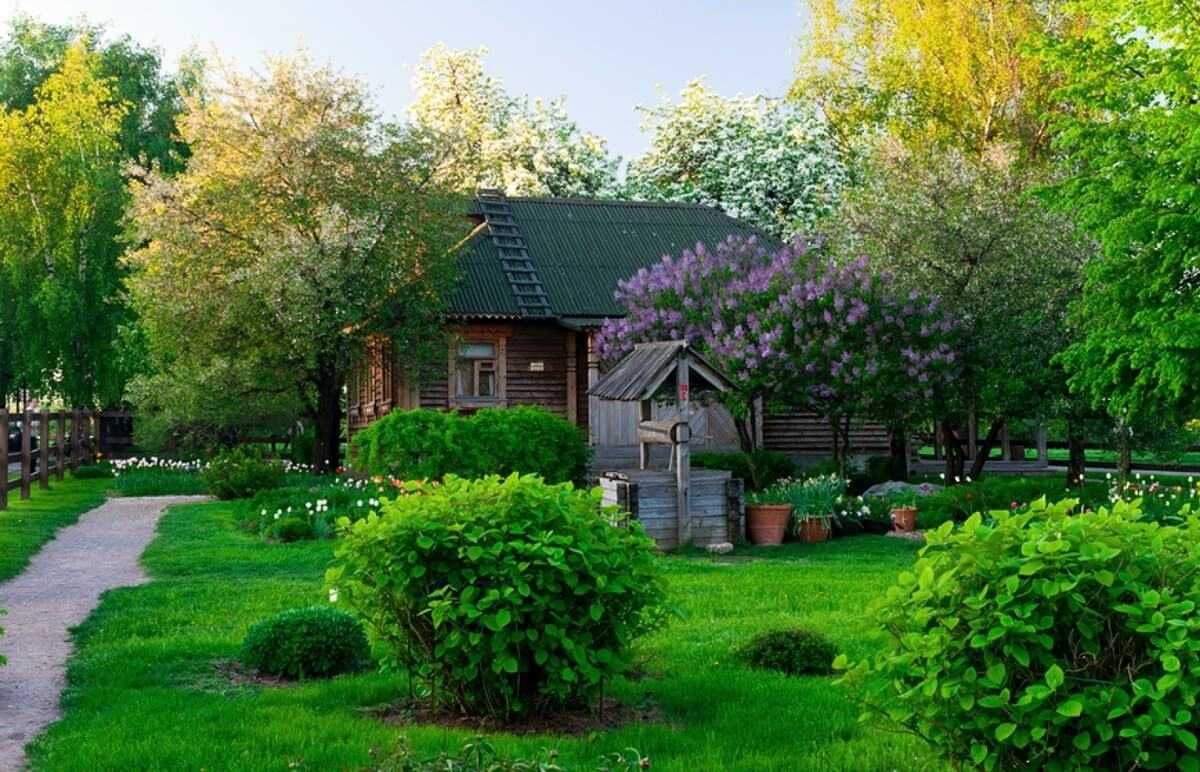 Ландшафтный дизайн деревенского дома (34 фото): красивые сельские дворы, оформление частного дворика в деревне