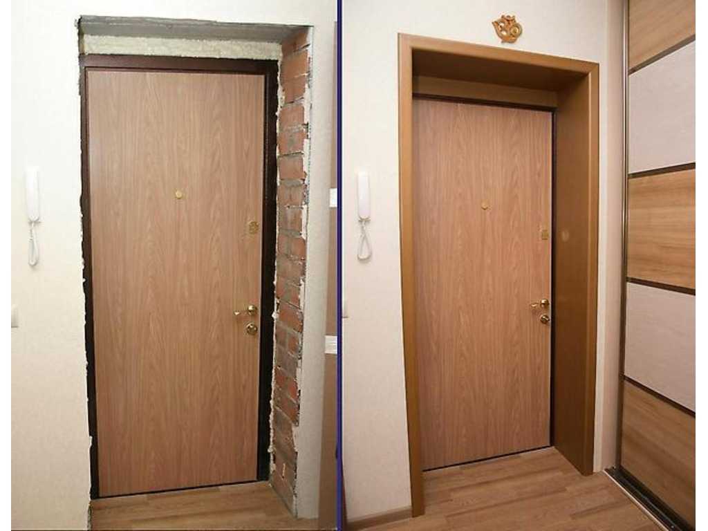 Откосы входной двери — варианты отделки и инструкция по отделке своими руками