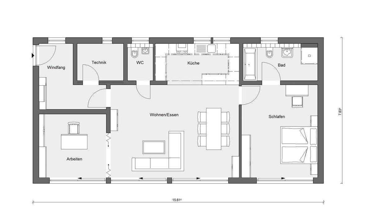 Планировка одноэтажного дома - 85 фото актуальных проектов дизайна для больших и маленьких домов