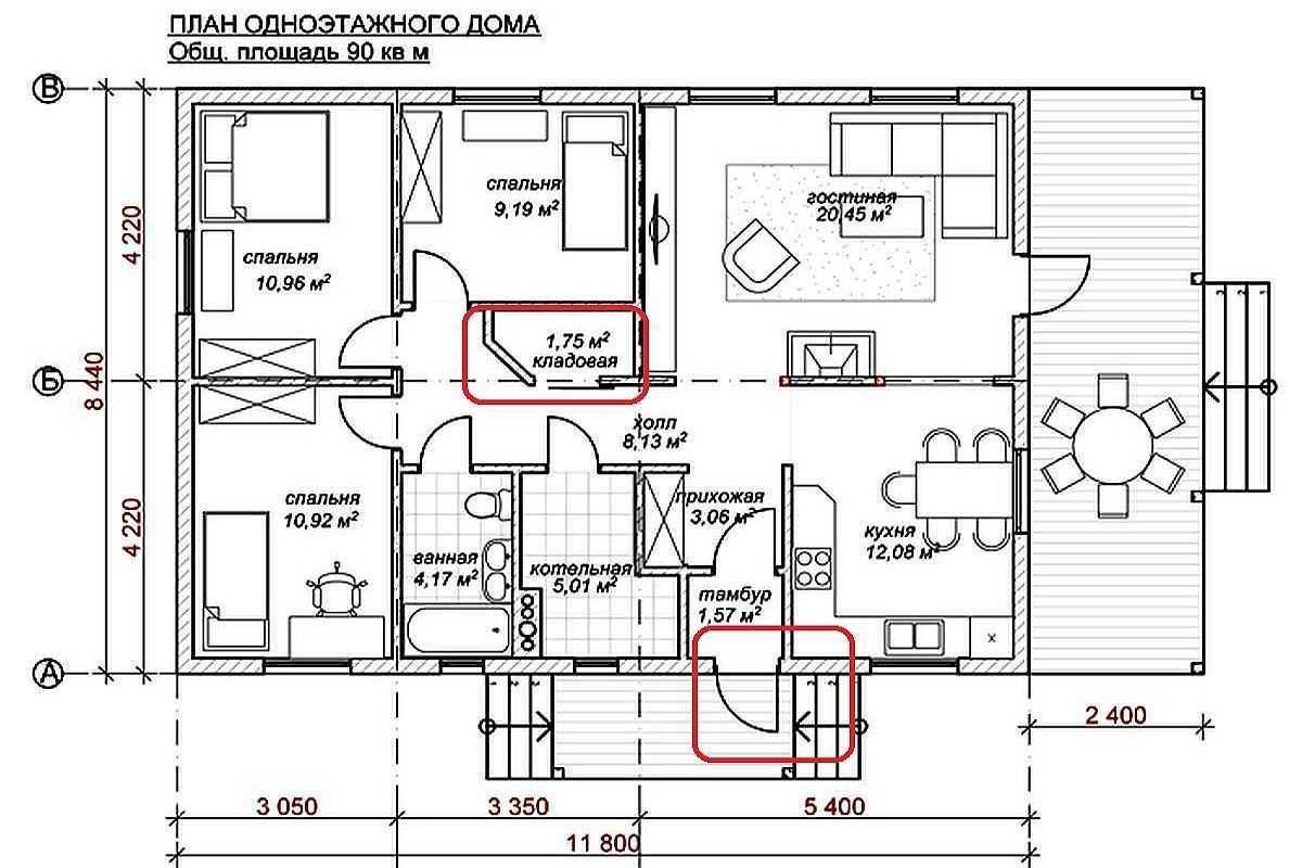 Фото планировки одноэтажного дома 10 на 10: секреты эффективной рационализации площади