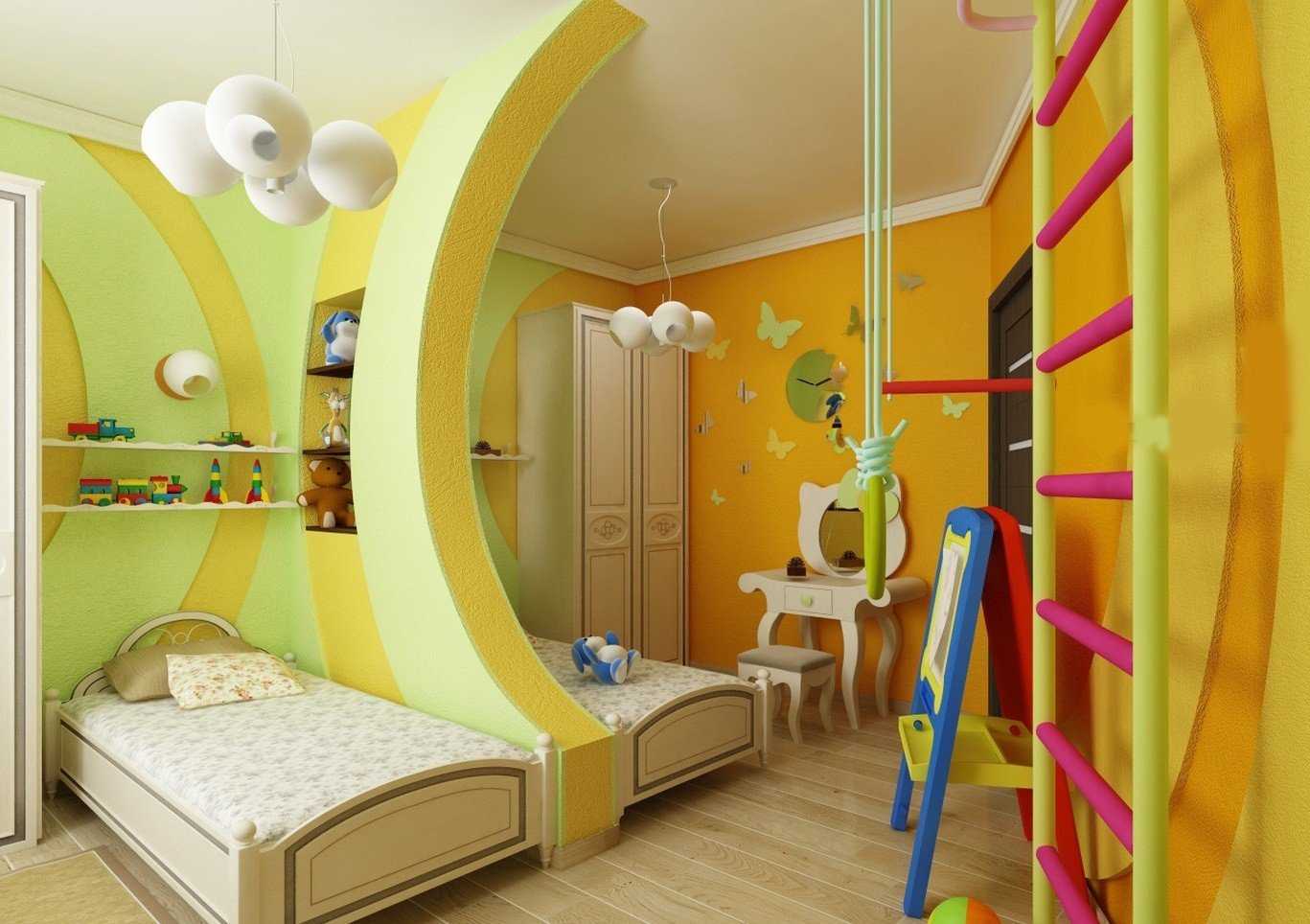 Узкая детская комната  — уютный дизайн возможен