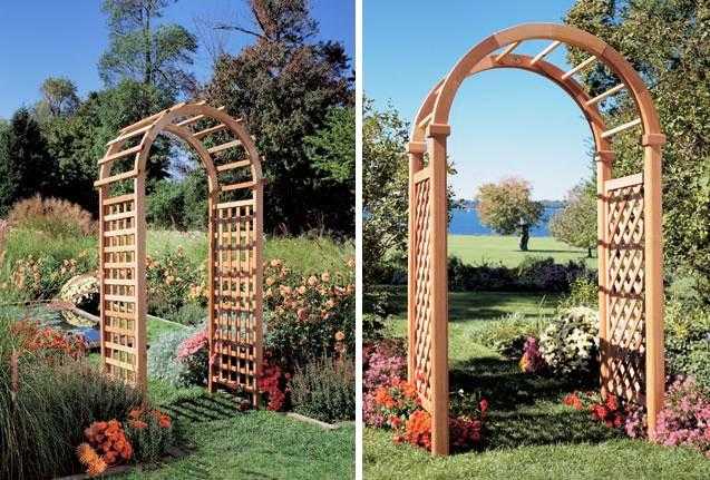 Деревянная арка — просто и со вкусом