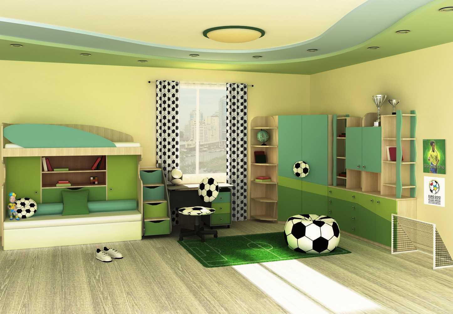 Комната для двух мальчиков разного возраста: дизайн для школьников и .