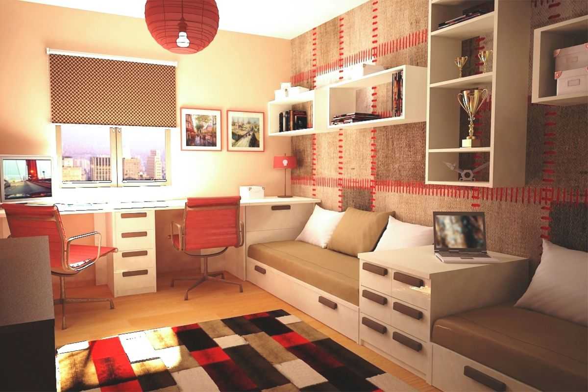 Дизайн детской комнаты для двух девочек разного возраста