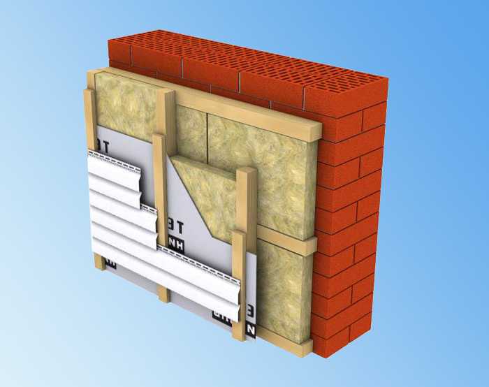 Базальтовая вата - оптимальный вариант для кирпичных стен По эффективности лучше всех известных утеплителей