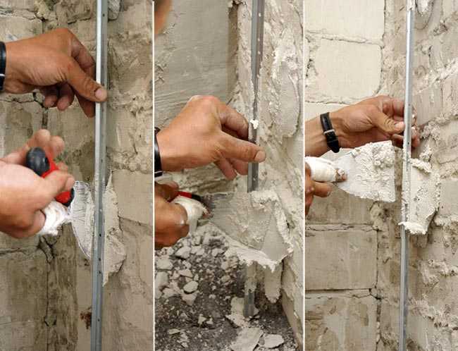 Штукатурка стен по маякам (46 фото): как штукатурить потолк своими руками, нужно ли убирать после штукатурки