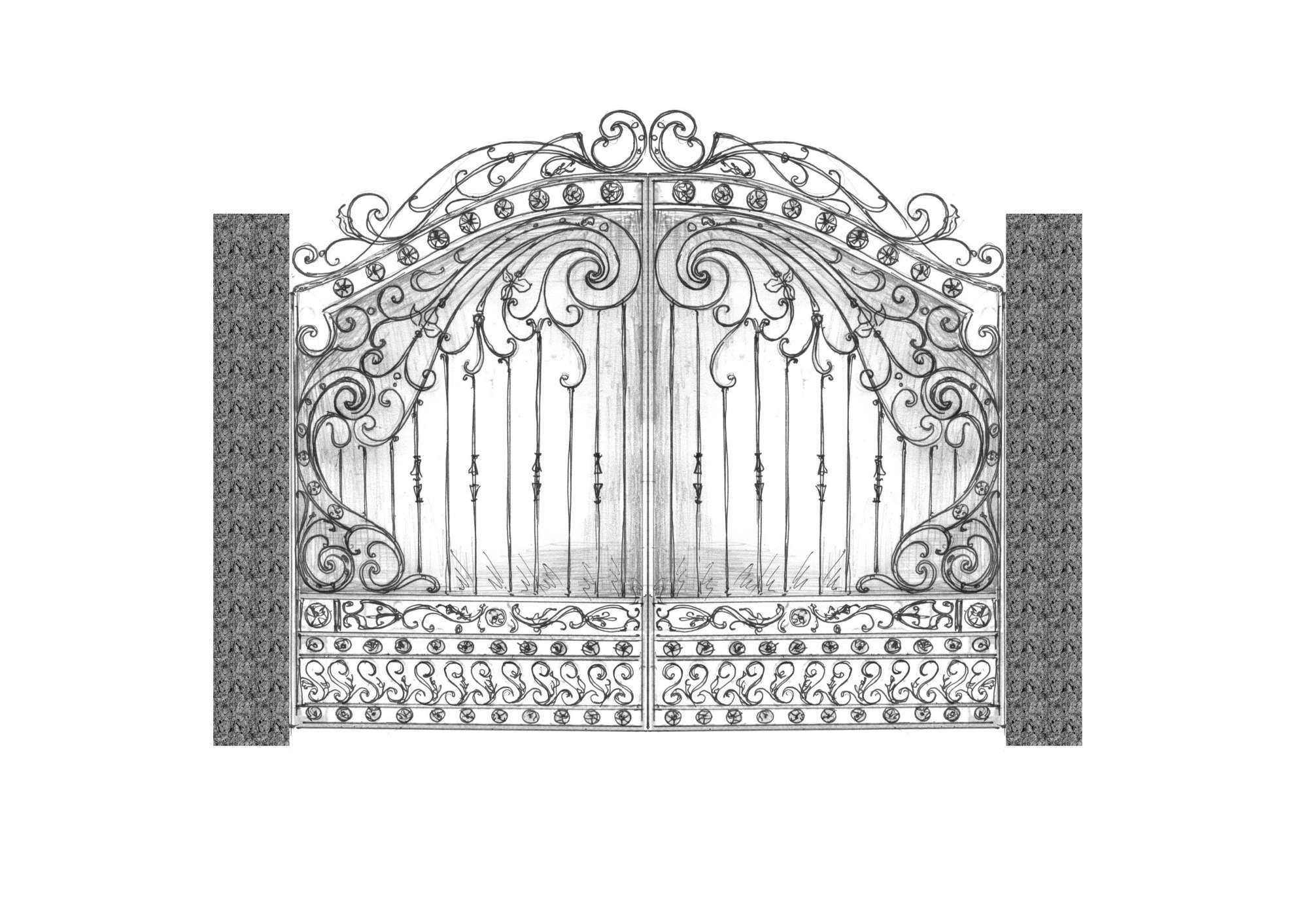Ворота с элементами ковки (46 фото): художественная ковка, заборы с деревянными накладками и коваными узорами