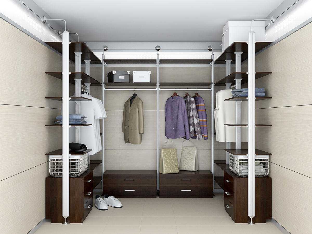 Чертежи, схемы и варианты дизайна для устройства гардеробных комнат своими руками