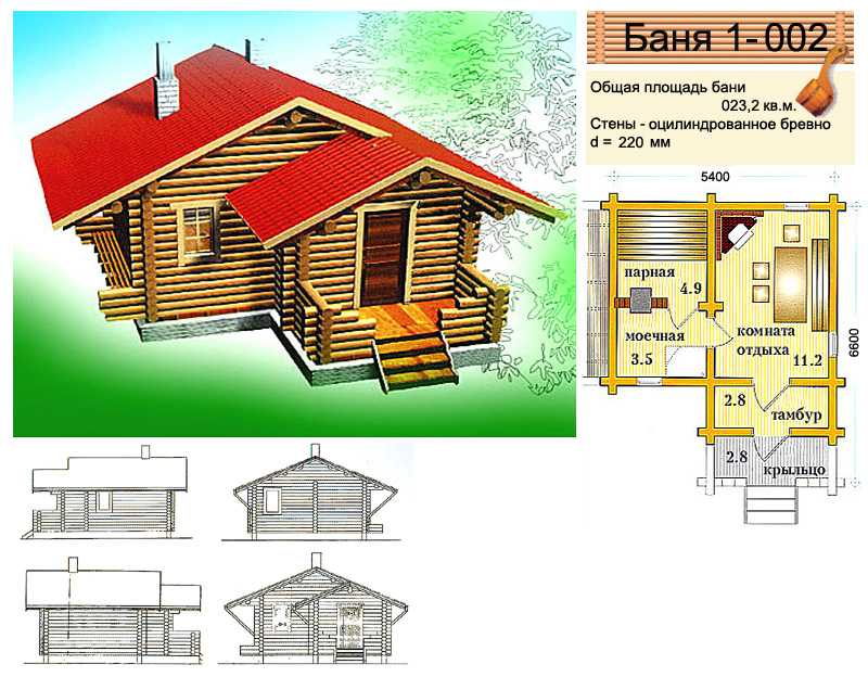 Дом с баней под одной крышей – проекты и строительство