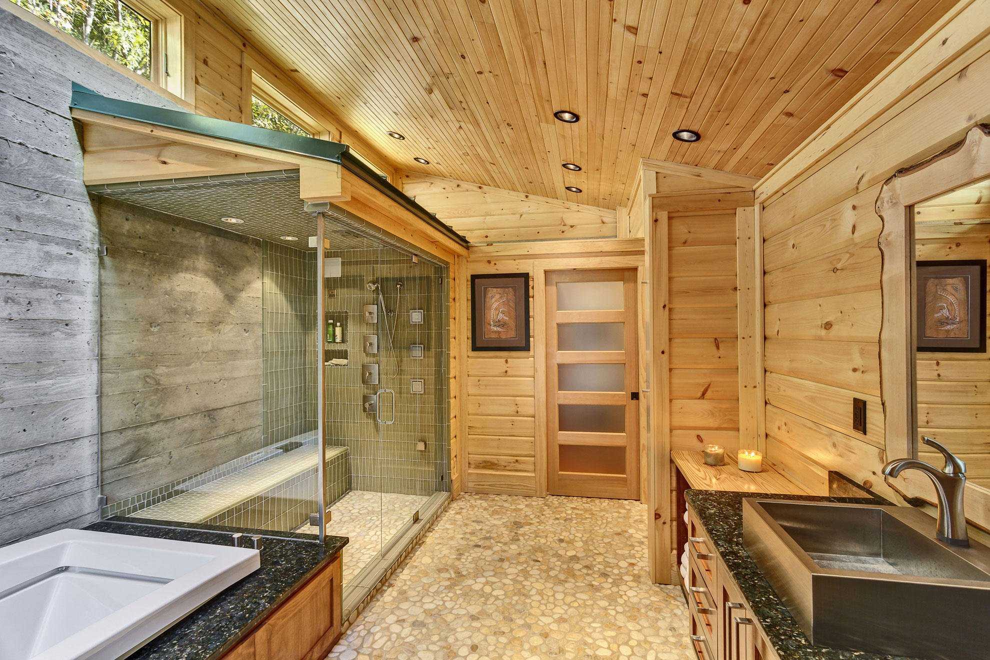 Ванная комната в частном доме – планировка, коммуникации, утепление + видео