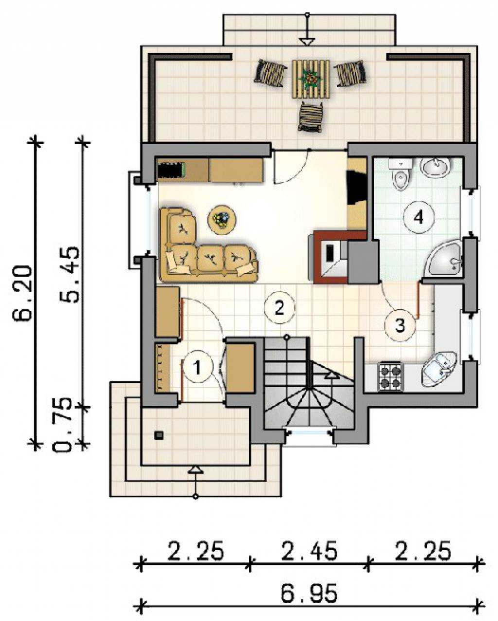 Дом 6 на 6: составление проекта, планировка одноэтажного и двухэтажного жилья для постоянного проживания