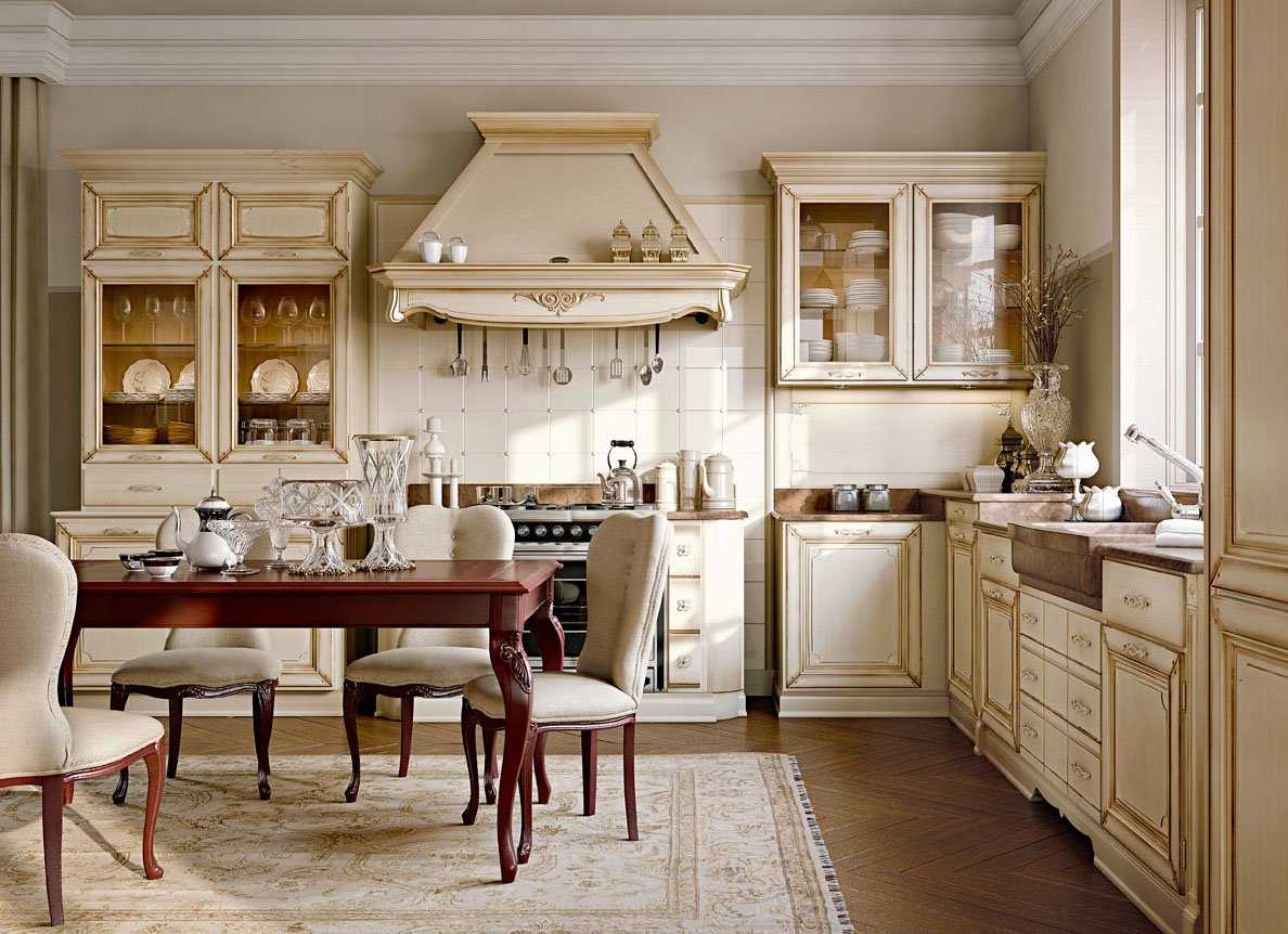 75 вариантов дизайна интерьера кухни в классическом стиле