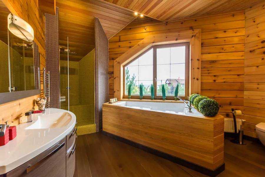 Санузел в деревянном доме требует особого внимания особенно гидроизоляция Здесь вы узнаете как сделать ванную комнату и туалет в деревянном доме