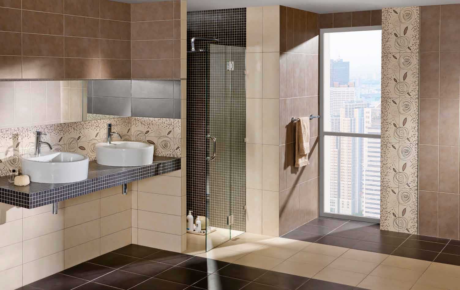 Как красиво сочетать плитку и мозаику в дизайне ванной комнаты