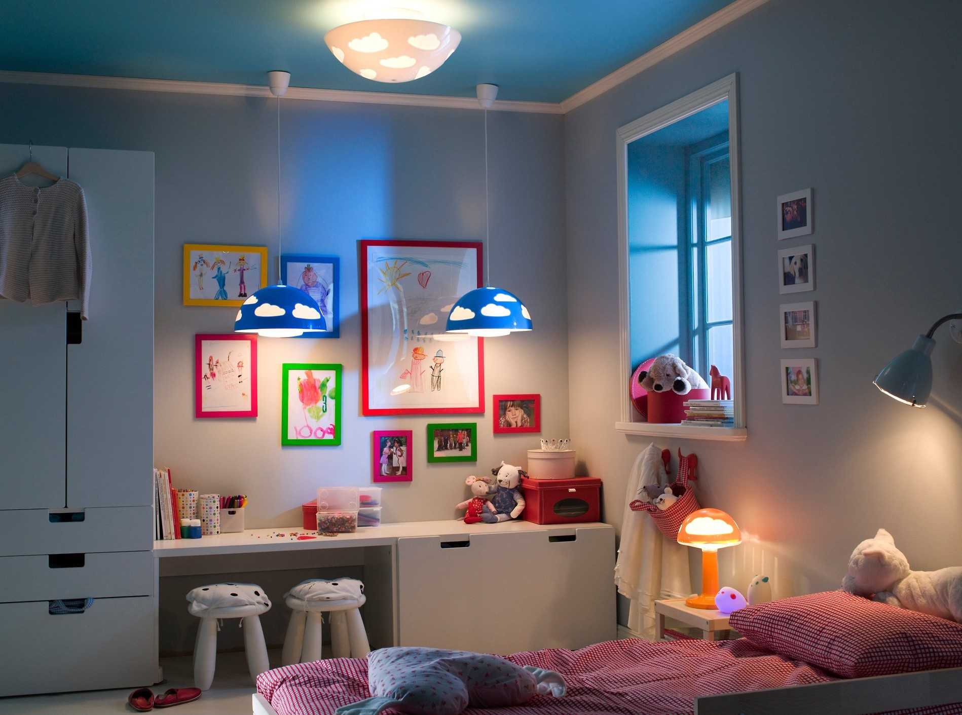 Освещение в детской комнате в 20 примерах, грамотное расположение источников света