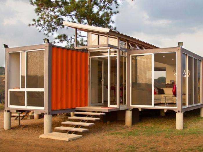 Дачные дома из контейнеров (36 фото): садовый домик из морского контейнера, конфигурация зимнего варианта для дачи из блок-контейнеров