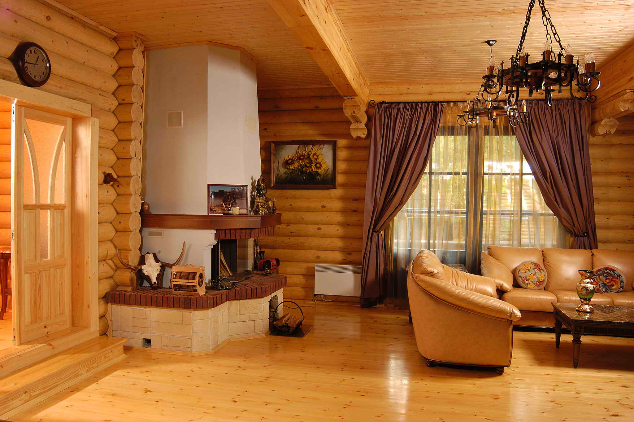 Внутренняя отделка деревянного дома - примеры отделки.