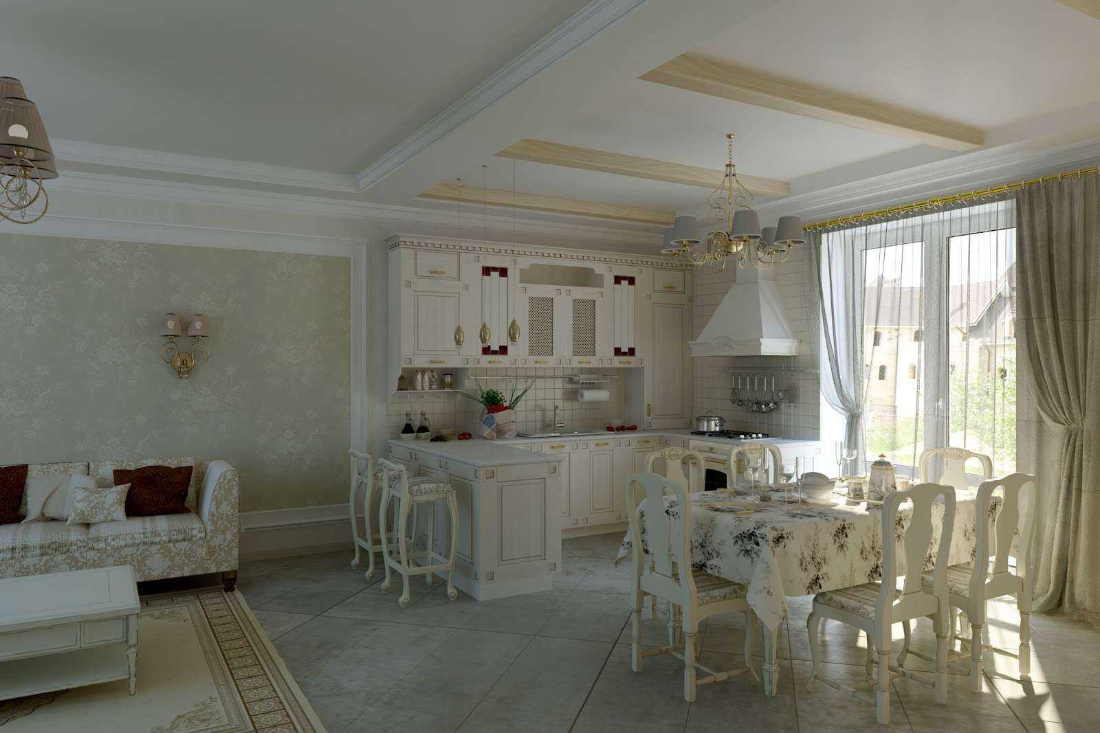 Дизайн кухни-столовой-гостиной: идеи интерьера на 70 фото | salon