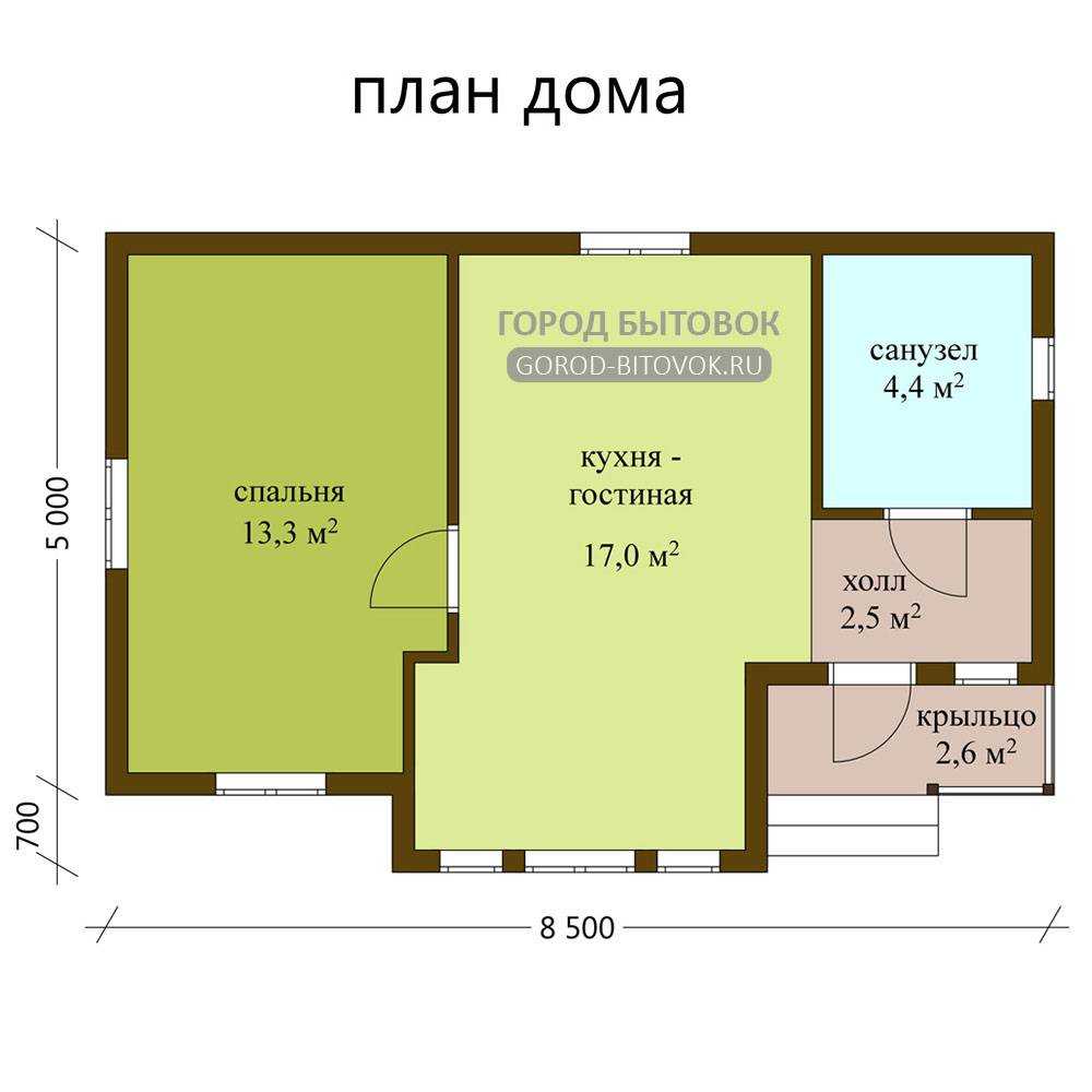 Планировка дома 8 на 8: двухэтажный коттедж за городом