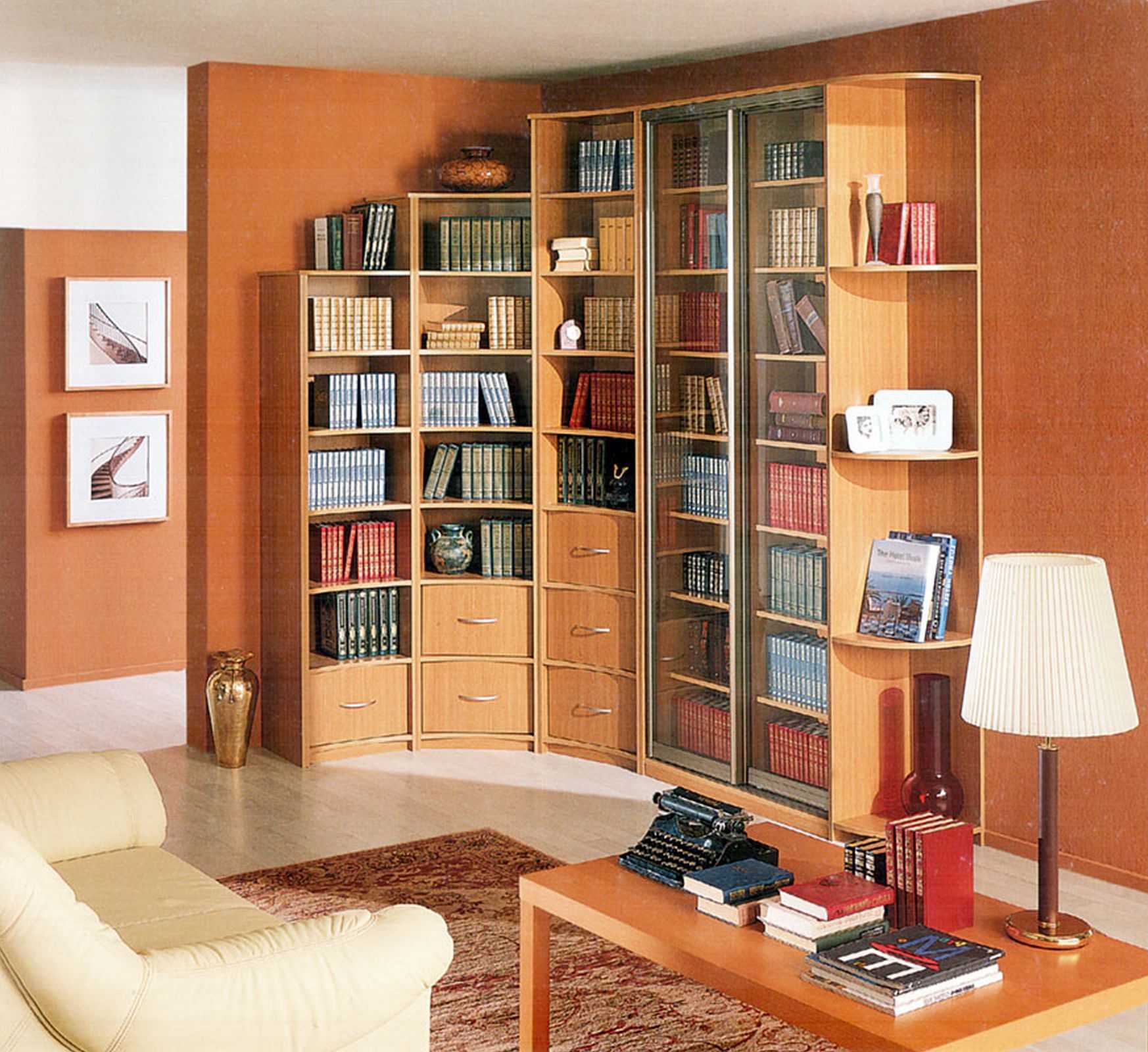 Книжный шкаф азбука мебели